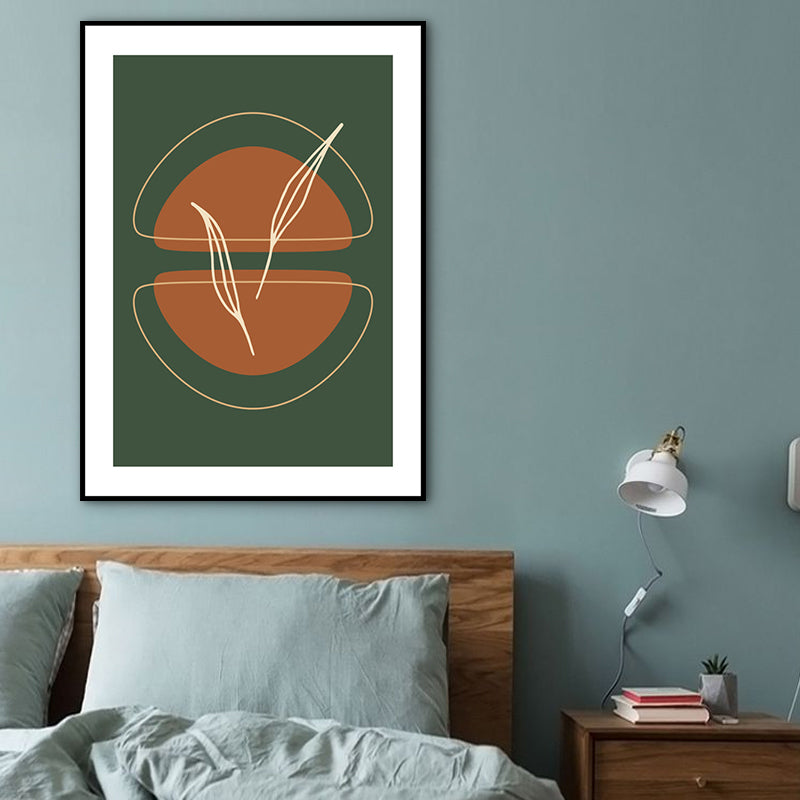 Dark Color Nordic Canvas Print Geometric Pattern Wall Art Decor for Sitting Room Clearhalo 'Art Gallery' 'Canvas Art' 'Contemporary Art Gallery' 'Modern' Arts' 1761768