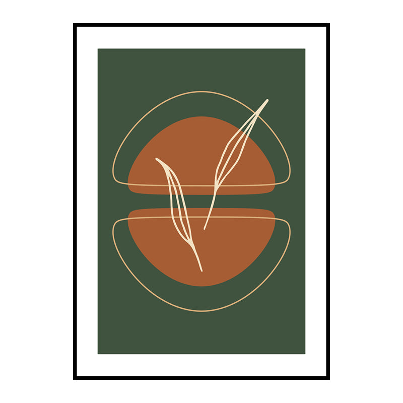 Dark Color Nordic Canvas Print Geometric Pattern Wall Art Decor for Sitting Room Clearhalo 'Art Gallery' 'Canvas Art' 'Contemporary Art Gallery' 'Modern' Arts' 1761770