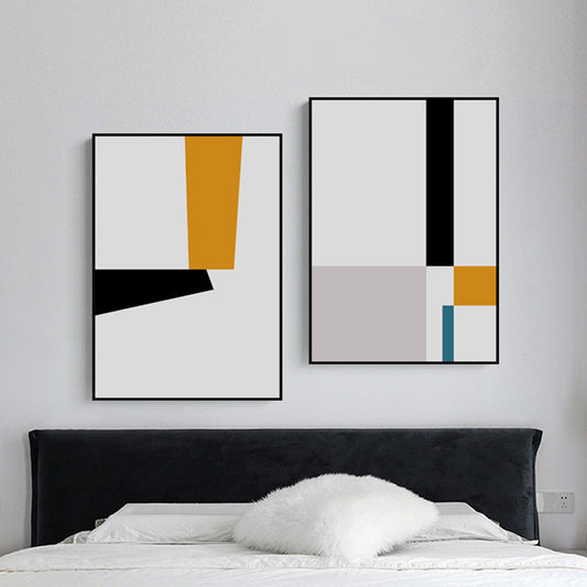 Illustration Geometric Art Print Textured Minimalism Living Room Canvas in Light Color Clearhalo 'Art Gallery' 'Canvas Art' 'Contemporary Art Gallery' 'Modern' Arts' 1761772