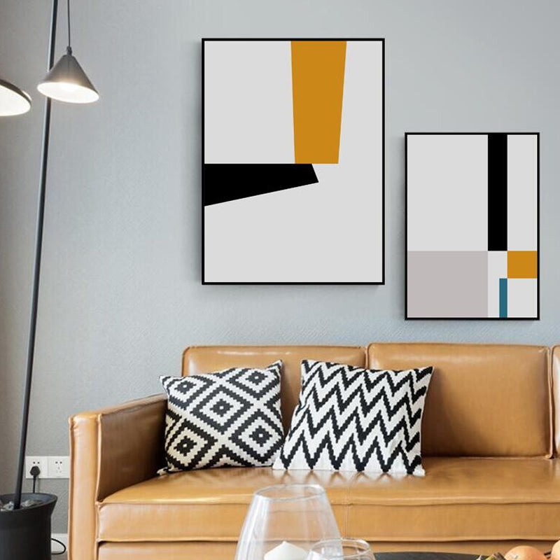 Illustration Geometric Art Print Textured Minimalism Living Room Canvas in Light Color Clearhalo 'Art Gallery' 'Canvas Art' 'Contemporary Art Gallery' 'Modern' Arts' 1761779