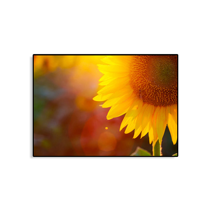 Textured Sunflower Canvas Art Modernism Wall Decor for Girls Bedroom, Multiple Sizes Clearhalo 'Art Gallery' 'Canvas Art' 'Contemporary Art Gallery' 'Modern' Arts' 1761792