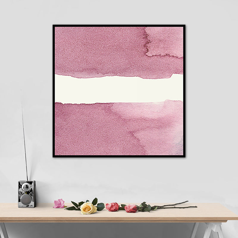 Soft Color Modern Art Canvas Watercolor Painting for Dining Room, Multiple Sizes Options Pink Clearhalo 'Arts' 'Canvas Art' 1761826