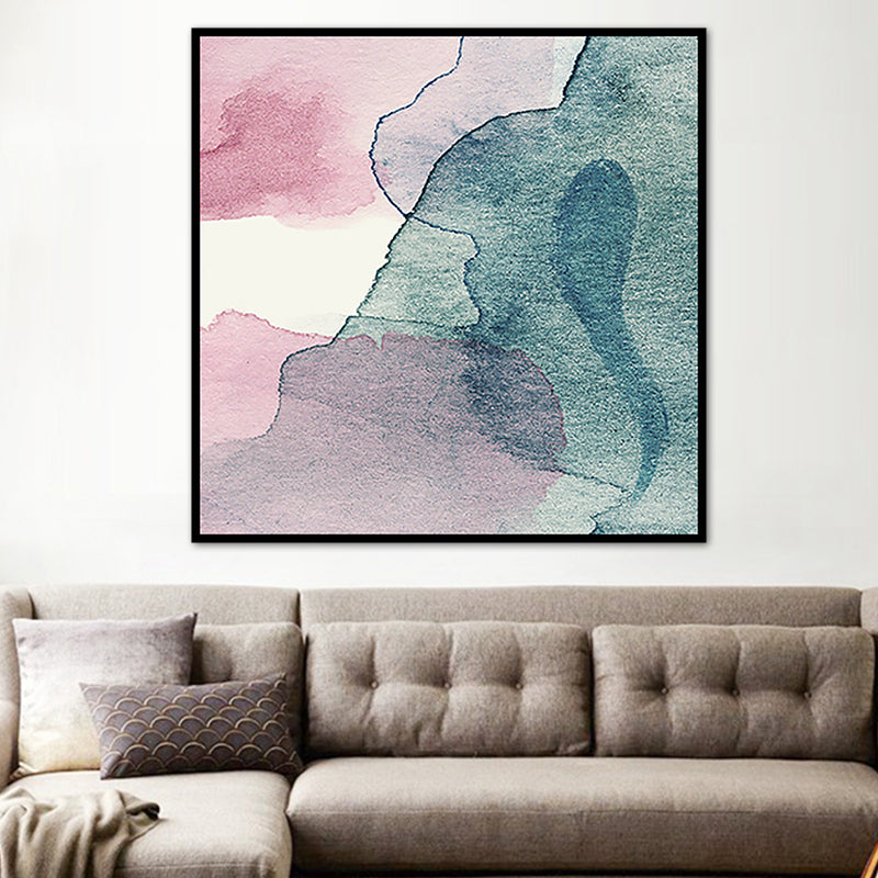Soft Color Modern Art Canvas Watercolor Painting for Dining Room, Multiple Sizes Options Grey Clearhalo 'Arts' 'Canvas Art' 1761830