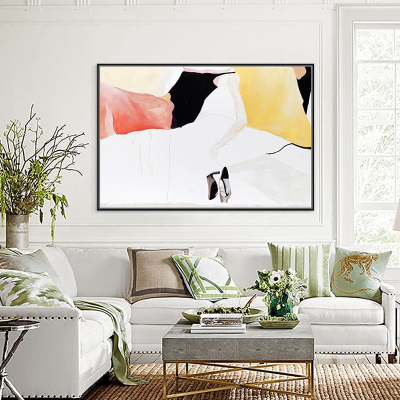 Irregular Color Lump Wall Decor Scandinavian Canvas Textured Art Print in Soft Color Clearhalo 'Arts' 'Canvas Art' 1761835
