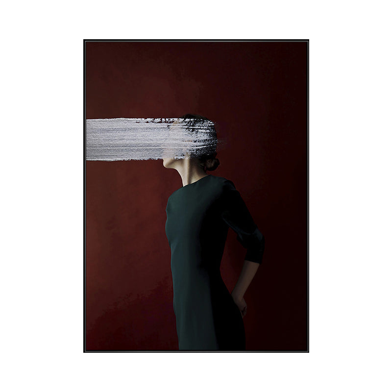 Contemporary Girl Canvas Print Figure Pastel Color Wall Decor, Multiple Sizes Options Clearhalo 'Art Gallery' 'Canvas Art' 'Contemporary Art Gallery' 'Modern' Arts' 1761853