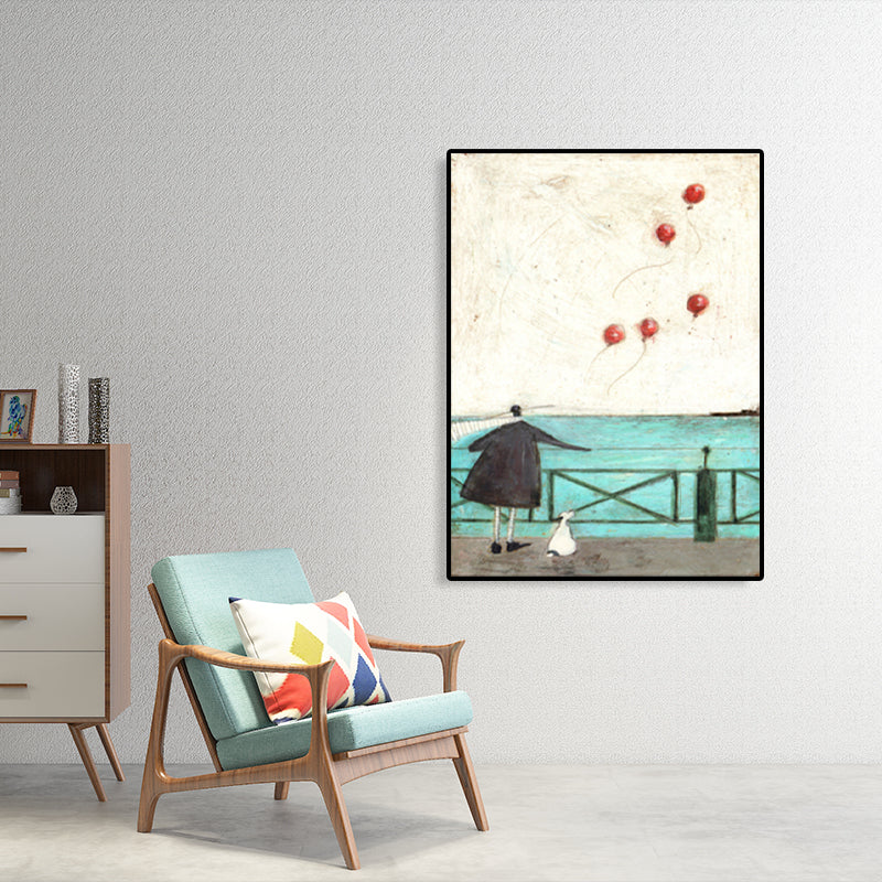 Canvas Textured Art Print Abstract Expressionism Playing Figure Painting, Multiple Sizes Clearhalo 'Arts' 'Canvas Art' 1761888