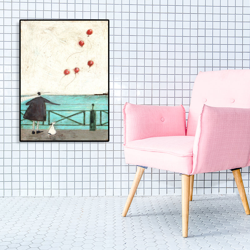 Canvas Textured Art Print Abstract Expressionism Playing Figure Painting, Multiple Sizes Clearhalo 'Arts' 'Canvas Art' 1761889