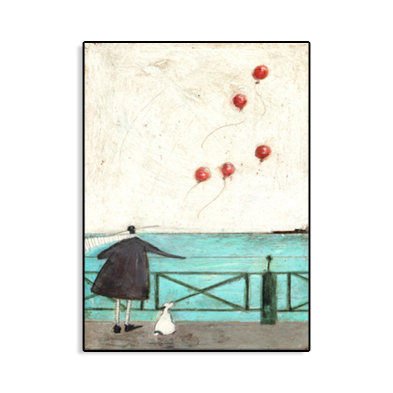 Canvas Textured Art Print Abstract Expressionism Playing Figure Painting, Multiple Sizes Clearhalo 'Arts' 'Canvas Art' 1761890