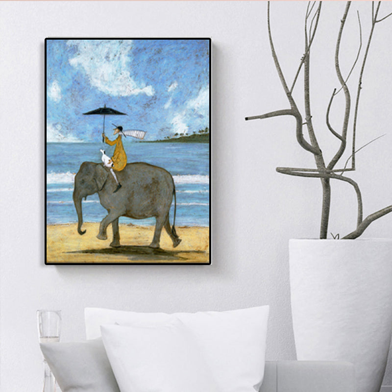 Canvas Textured Art Print Abstract Expressionism Playing Figure Painting, Multiple Sizes Clearhalo 'Arts' 'Canvas Art' 1761903