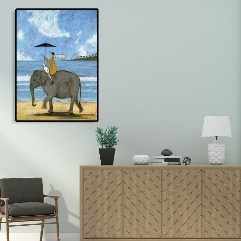 Canvas Textured Art Print Abstract Expressionism Playing Figure Painting, Multiple Sizes Clearhalo 'Arts' 'Canvas Art' 1761904