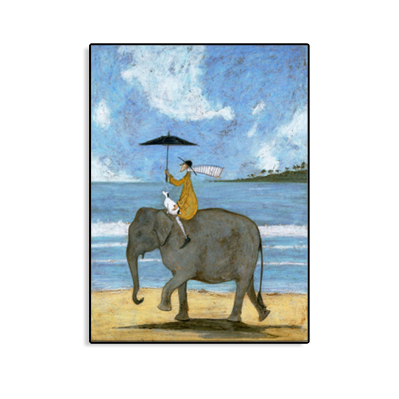 Canvas Textured Art Print Abstract Expressionism Playing Figure Painting, Multiple Sizes Clearhalo 'Arts' 'Canvas Art' 1761905