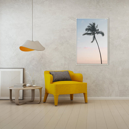 Photography Modern Style Canvas Print Coconut Tree in Pink, Multiple Sizes Options Pink Clearhalo 'Art Gallery' 'Canvas Art' 'Contemporary Art Gallery' 'Modern' Arts' 1761906