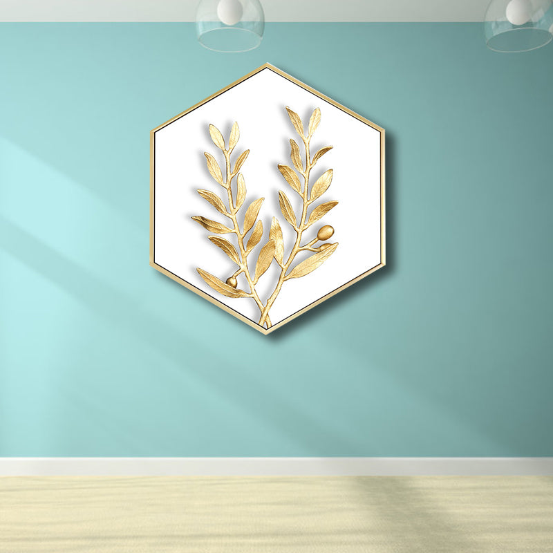 Nordic Plating Leaves Wall Decor Boys Bedroom Canvas Art Print in Soft Color, Multiple Sizes Clearhalo 'Arts' 'Canvas Art' 1762013