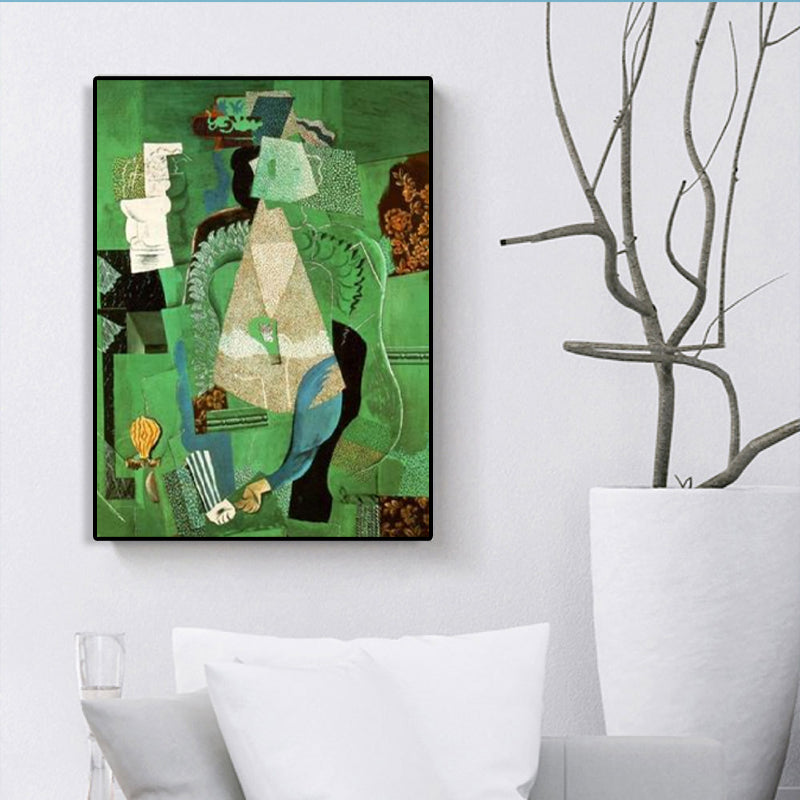 Pastel Color Instruments Wall Decor Textured Cubism Style Girls Bedroom Canvas Print Clearhalo 'Arts' 'Canvas Art' 1762046