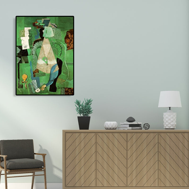 Pastel Color Instruments Wall Decor Textured Cubism Style Girls Bedroom Canvas Print Clearhalo 'Arts' 'Canvas Art' 1762047