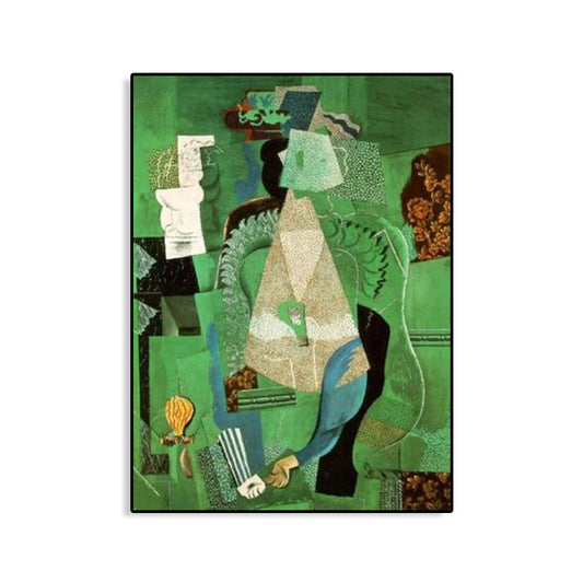 Pastel Color Instruments Wall Decor Textured Cubism Style Girls Bedroom Canvas Print