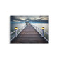Modern Sea Bridge Canvas Print Photograph Scenery Dark Color Bedroom Wall art Decor Clearhalo 'Art Gallery' 'Canvas Art' 'Contemporary Art Gallery' 'Modern' Arts' 1762067