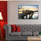 Modern Sea Bridge Canvas Print Photograph Scenery Dark Color Bedroom Wall art Decor Clearhalo 'Art Gallery' 'Canvas Art' 'Contemporary Art Gallery' 'Modern' Arts' 1762080