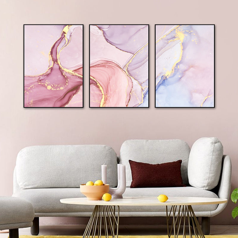 Watercolor Pattern Canvas Print Soft Color Modern Art Style Painting for Living Room Clearhalo 'Arts' 'Canvas Art' 1762091