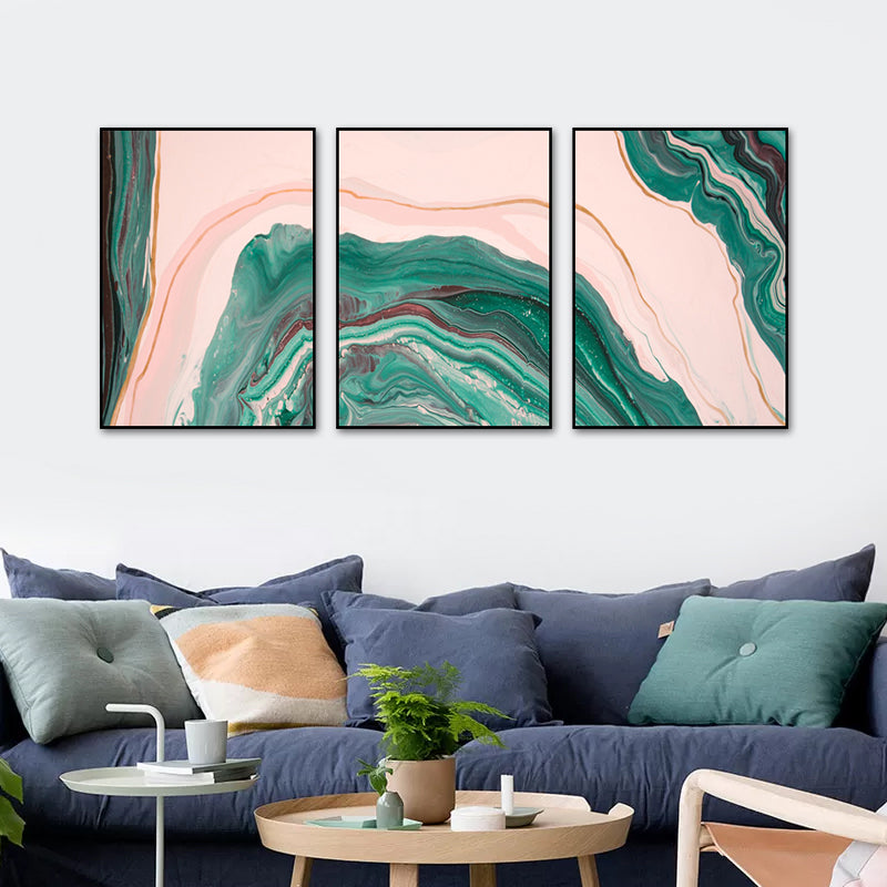 Watercolor Pattern Canvas Print Soft Color Modern Art Style Painting for Living Room Clearhalo 'Arts' 'Canvas Art' 1762098