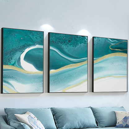Watercolor Pattern Canvas Print Soft Color Modern Art Style Painting for Living Room Green Clearhalo 'Arts' 'Canvas Art' 1762101