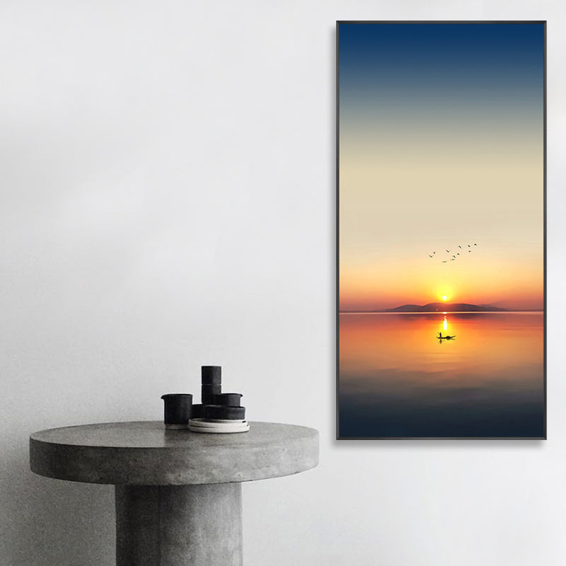 Soft Color Contemporary Art Print Seaside View Wrapped Canvas for Kitchen, Multiple Sizes Clearhalo 'Art Gallery' 'Canvas Art' 'Contemporary Art Gallery' 'Modern' Arts' 1762132