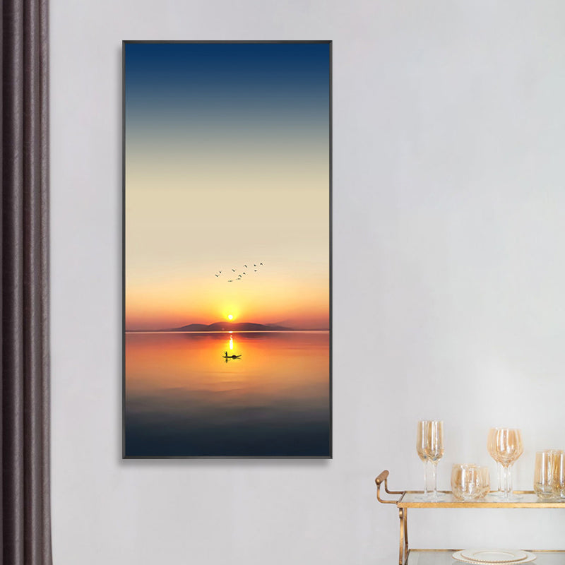 Soft Color Contemporary Art Print Seaside View Wrapped Canvas for Kitchen, Multiple Sizes Clearhalo 'Art Gallery' 'Canvas Art' 'Contemporary Art Gallery' 'Modern' Arts' 1762133