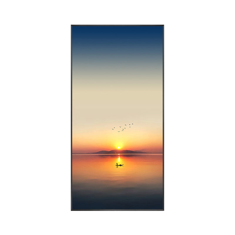 Soft Color Contemporary Art Print Seaside View Wrapped Canvas for Kitchen, Multiple Sizes Clearhalo 'Art Gallery' 'Canvas Art' 'Contemporary Art Gallery' 'Modern' Arts' 1762134