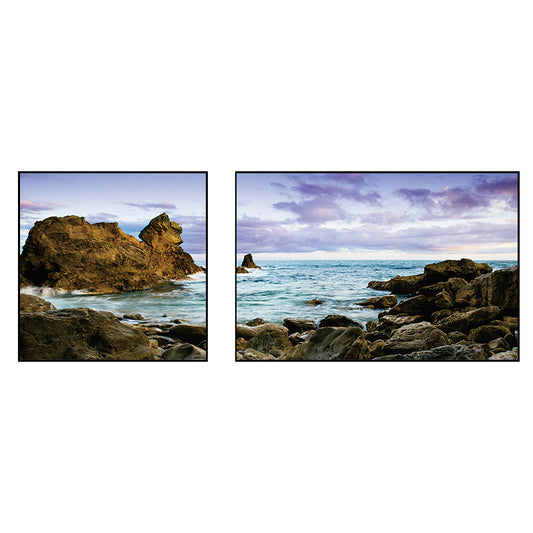Pastel Seascape Wall Art Decor Nature Scenery Modern Multi-Piece Canvas for Bedroom Clearhalo 'Art Gallery' 'Canvas Art' 'Contemporary Art Gallery' 'Modern' Arts' 1762166