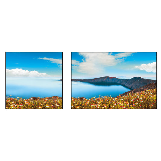 Pastel Seascape Wall Art Decor Nature Scenery Modern Multi-Piece Canvas for Bedroom Clearhalo 'Art Gallery' 'Canvas Art' 'Contemporary Art Gallery' 'Modern' Arts' 1762174