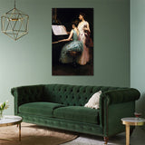 Oil Painting Renaissance Canvas Art Girls and Instruments in White, Multiple Sizes