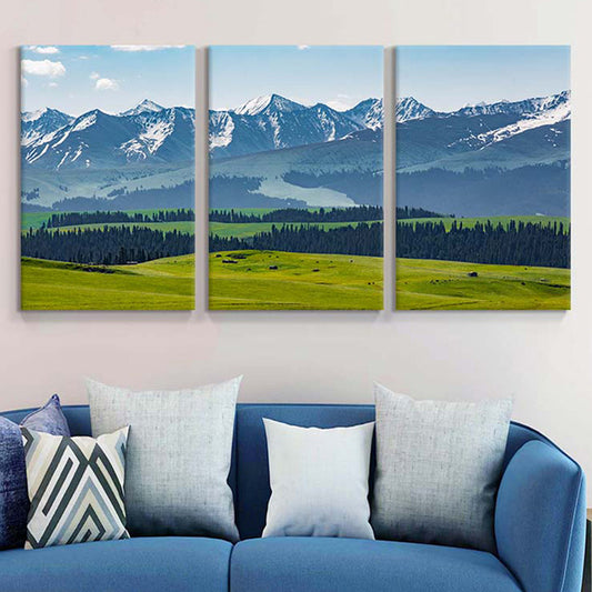 Special Geographic Landscape Wall Decor Light Color Modern Canvas for Living Room Blue Clearhalo 'Art Gallery' 'Canvas Art' 'Contemporary Art Gallery' 'Modern' Arts' 1762207