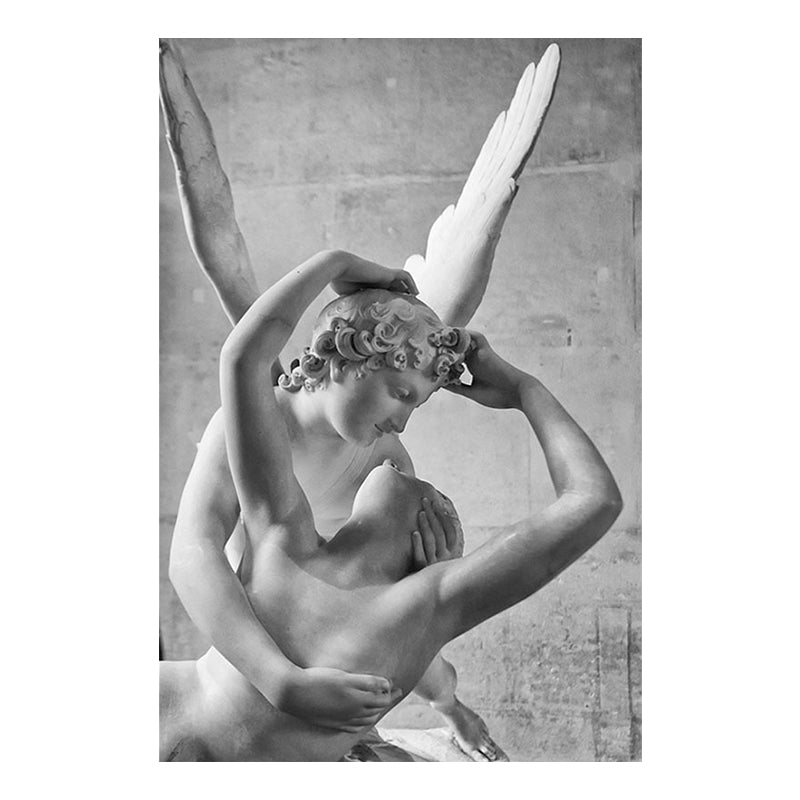 Hugging Statues Wall Decor Vintage Style Canvas Art Print, Multiple Sizes Available Clearhalo 'Arts' 'Canvas Art' 1762232