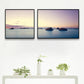 Multi-Piece Sea Scenery Canvas Modern Style Wall Art Print in Soft Color for Bedroom Sky Blue Clearhalo 'Art Gallery' 'Canvas Art' 'Contemporary Art Gallery' 'Modern' Arts' 1762284