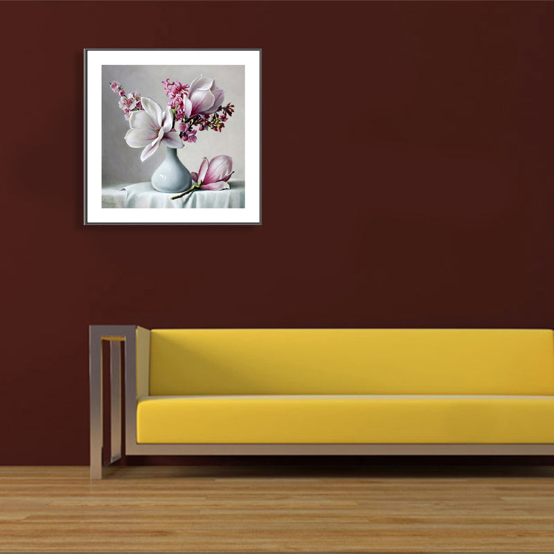 French Country Style Flower Canvas Bedroom Wall Art Decor in Pastel Color, Multiple Sizes Clearhalo 'Arts' 'Canvas Art' 1762302