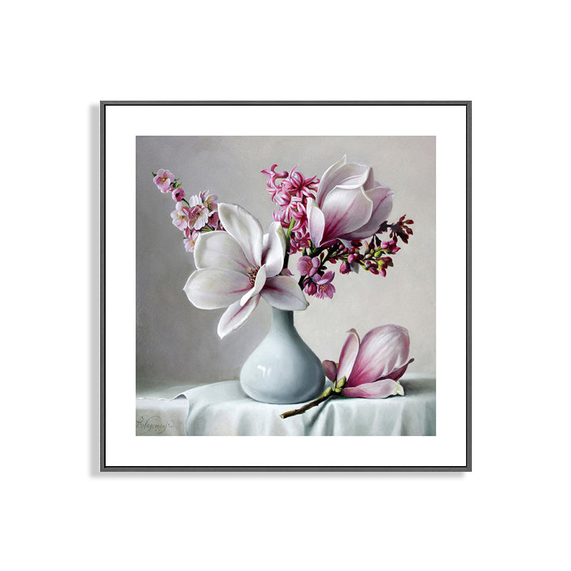 French Country Style Flower Canvas Bedroom Wall Art Decor in Pastel Color, Multiple Sizes Clearhalo 'Arts' 'Canvas Art' 1762303