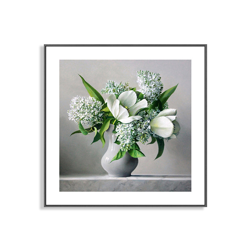 French Country Style Flower Canvas Bedroom Wall Art Decor in Pastel Color, Multiple Sizes Clearhalo 'Arts' 'Canvas Art' 1762314