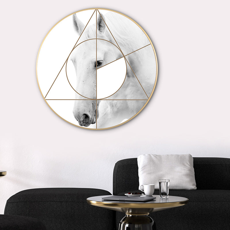 Mixed Media Horse Wall Decor Modern Style Canvas Art Print, Multiple Sizes Available Clearhalo 'Art Gallery' 'Canvas Art' 'Contemporary Art Gallery' 'Modern' Arts' 1762346