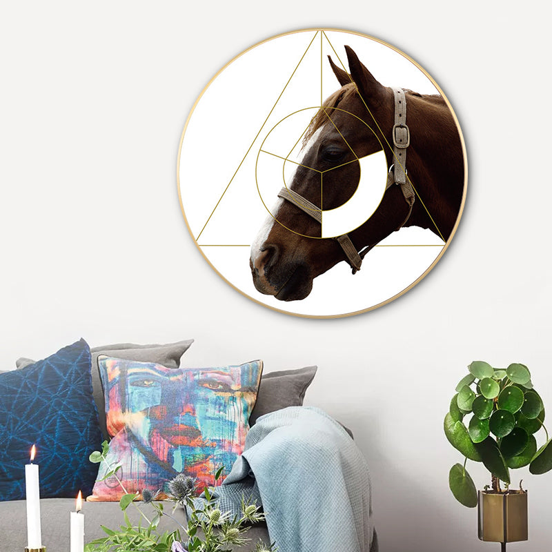 Mixed Media Horse Wall Decor Modern Style Canvas Art Print, Multiple Sizes Available Clearhalo 'Art Gallery' 'Canvas Art' 'Contemporary Art Gallery' 'Modern' Arts' 1762350