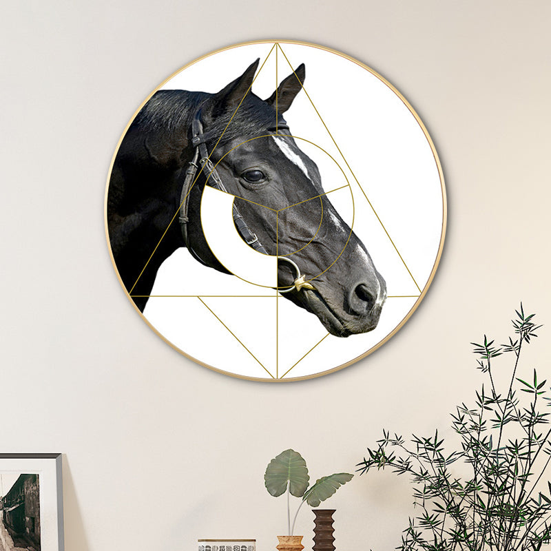 Mixed Media Horse Wall Decor Modern Style Canvas Art Print, Multiple Sizes Available Clearhalo 'Art Gallery' 'Canvas Art' 'Contemporary Art Gallery' 'Modern' Arts' 1762354