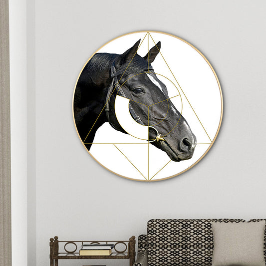 Mixed Media Horse Wall Decor Modern Style Canvas Art Print, Multiple Sizes Available Clearhalo 'Art Gallery' 'Canvas Art' 'Contemporary Art Gallery' 'Modern' Arts' 1762355