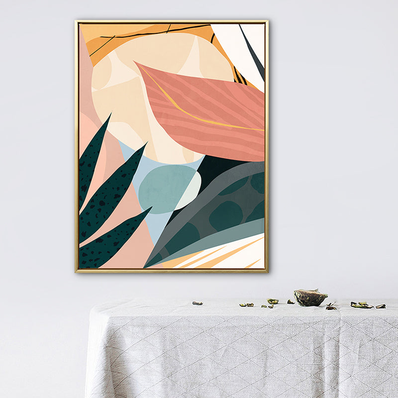 Textured Illustration Plant Canvas Wall Art Nordic Style Wall Decor for Family Room Green Clearhalo 'Arts' 'Canvas Art' 1762382