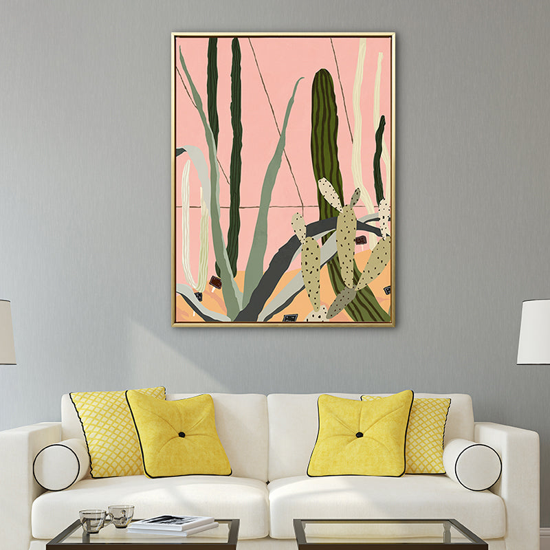 Textured Illustration Plant Canvas Wall Art Nordic Style Wall Decor for Family Room Clearhalo 'Arts' 'Canvas Art' 1762390