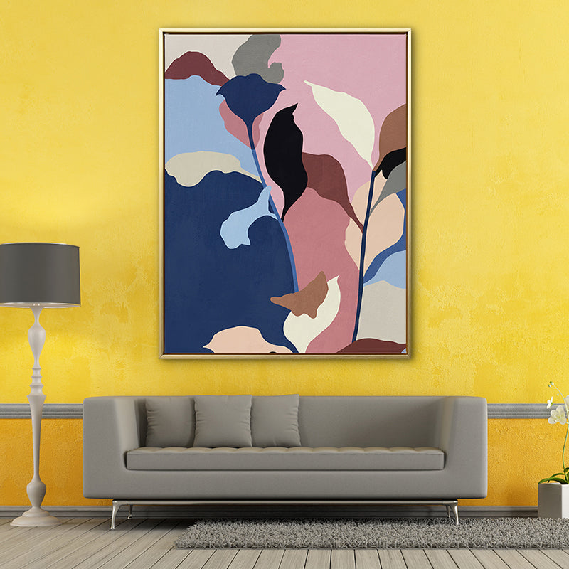 Textured Illustration Plant Canvas Wall Art Nordic Style Wall Decor for Family Room Clearhalo 'Arts' 'Canvas Art' 1762395