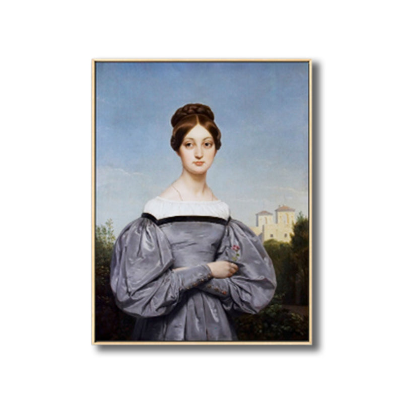 Renaissance Wall Art Print Pastel Color Graceful Maid Painting, Multiple Sizes Options Clearhalo 'Arts' 'Canvas Art' 1762414