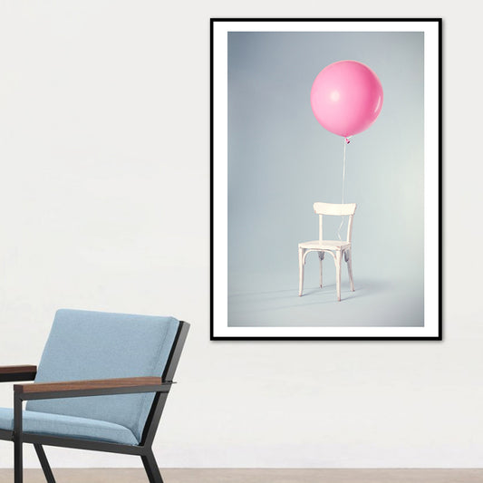 Balloon Canvas Print Nordic Aesthetics Still Life Wall Art Decor in Pastel Color Clearhalo 'Art Gallery' 'Canvas Art' 'Contemporary Art Gallery' 'Modern' Arts' 1762417