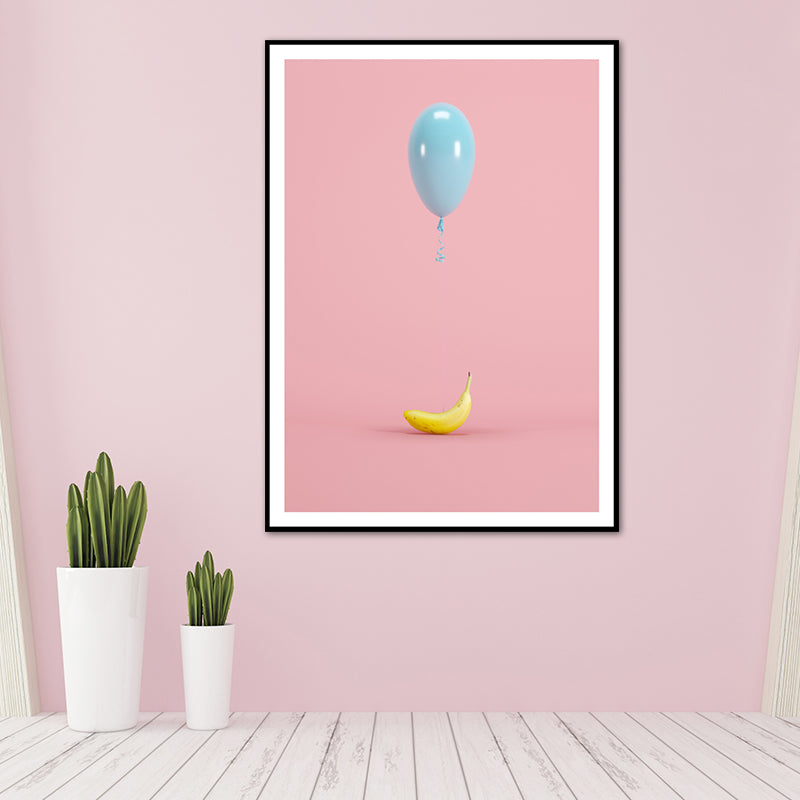 Balloon Canvas Print Nordic Aesthetics Still Life Wall Art Decor in Pastel Color Clearhalo 'Art Gallery' 'Canvas Art' 'Contemporary Art Gallery' 'Modern' Arts' 1762423