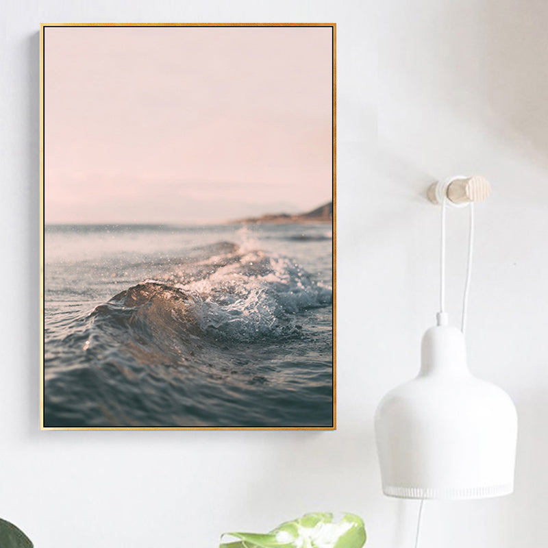 Seawater Wall Decor Modern Style Textured Girls Bedroom Canvas, Multiple Size Options Clearhalo 'Art Gallery' 'Canvas Art' 'Contemporary Art Gallery' 'Modern' Arts' 1762435