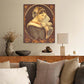 Art Nouveau Style Girl Canvas Pastel Color Textured Wall Art Decor for Living Room Brown Clearhalo 'Arts' 'Canvas Art' 1762465