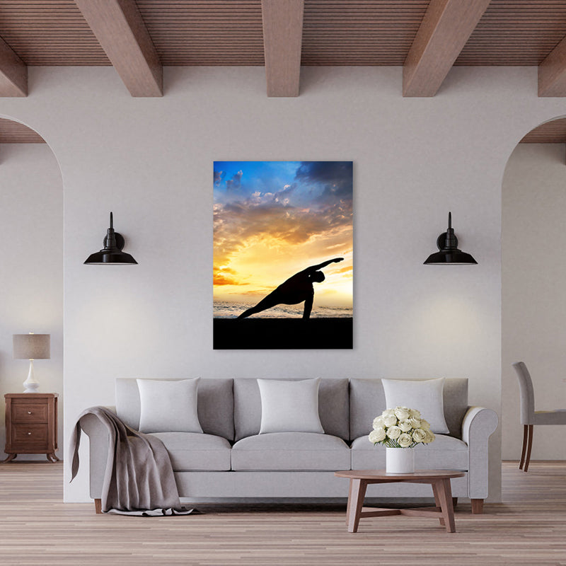 Light Color Sports Girl Canvas Contemporary Style Textured Wall Decor for Dining Room Light Yellow Clearhalo 'Art Gallery' 'Canvas Art' 'Contemporary Art Gallery' 'Modern' Arts' 1762505